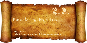 Mocsáry Martina névjegykártya